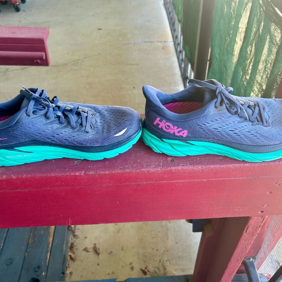 Hoka Shoes - Hoka Navy and Aqua Athletic Shoes